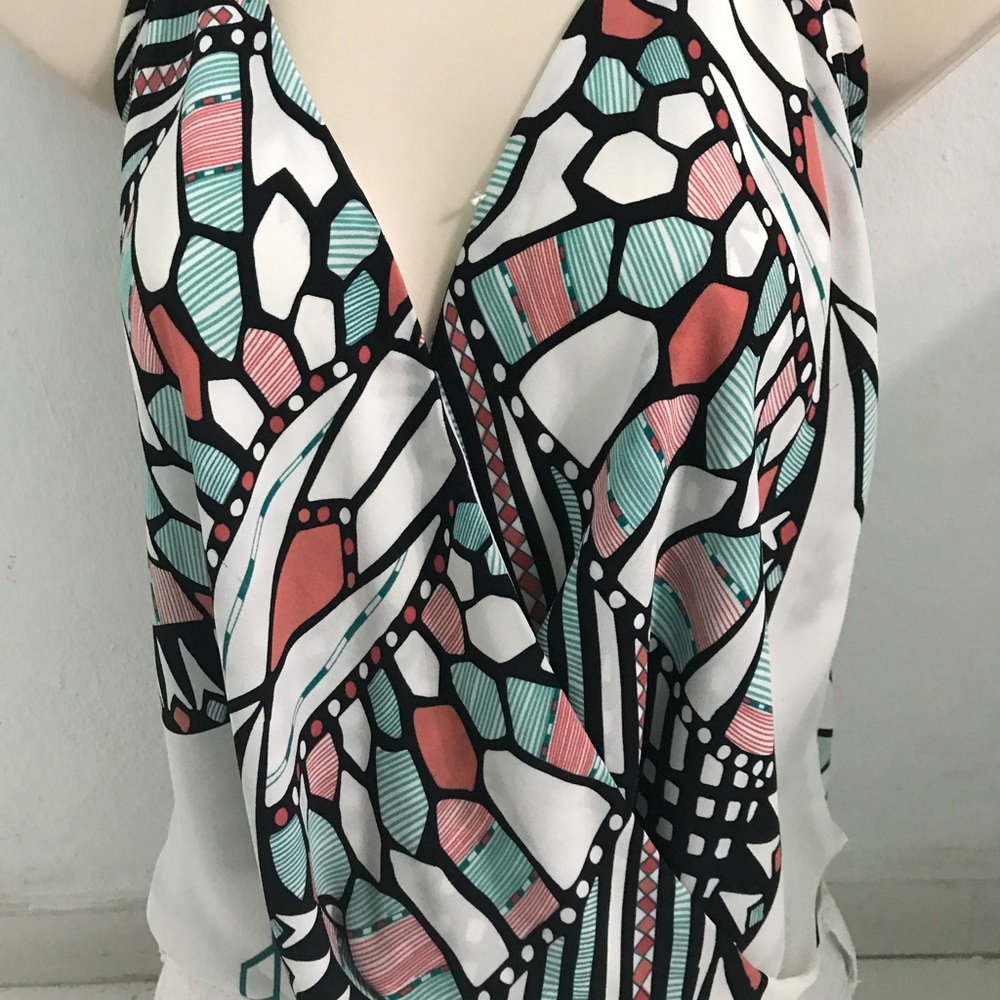 Olivaceos Size S Multicolor Backless Halter